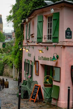 Green and Pink Concrete Building